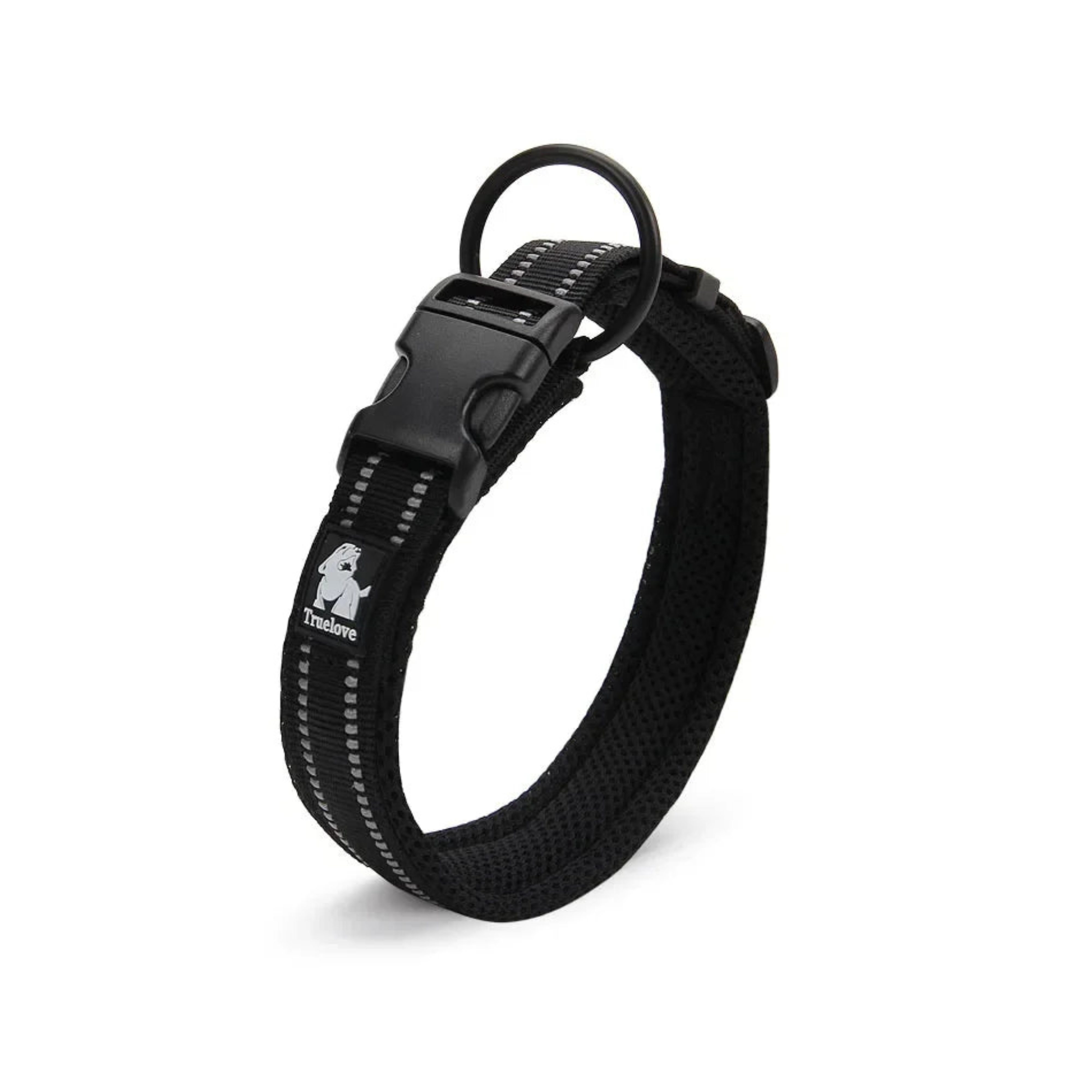 Adjustable Reflective Dog Collar – Padded Mesh, All-Weather